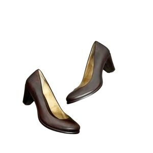 Frye Kitten Heels Pumps Women's 6.5 Brown Slip On
